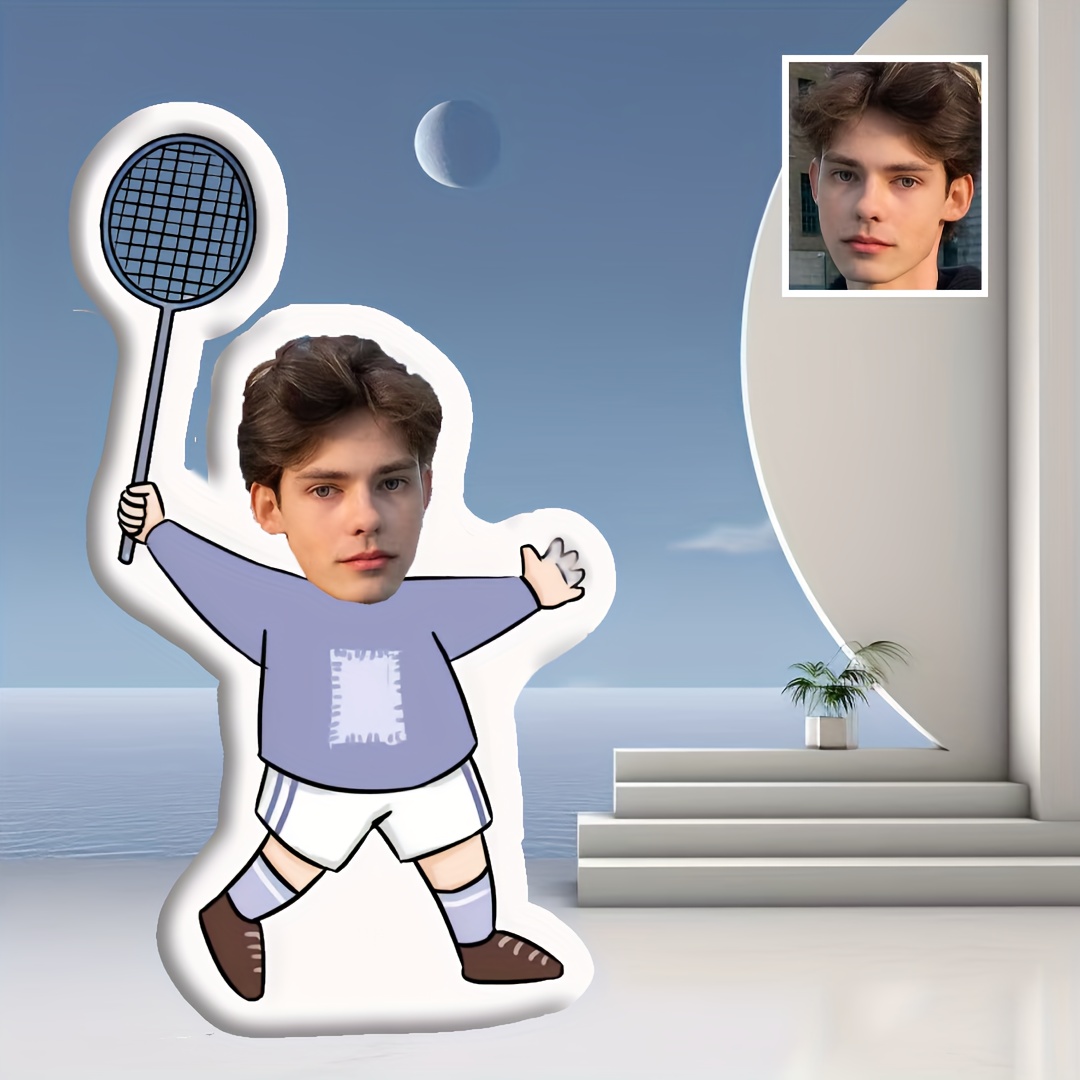 Badminton Foto - Presente Único: uma Almofada Personalizada com